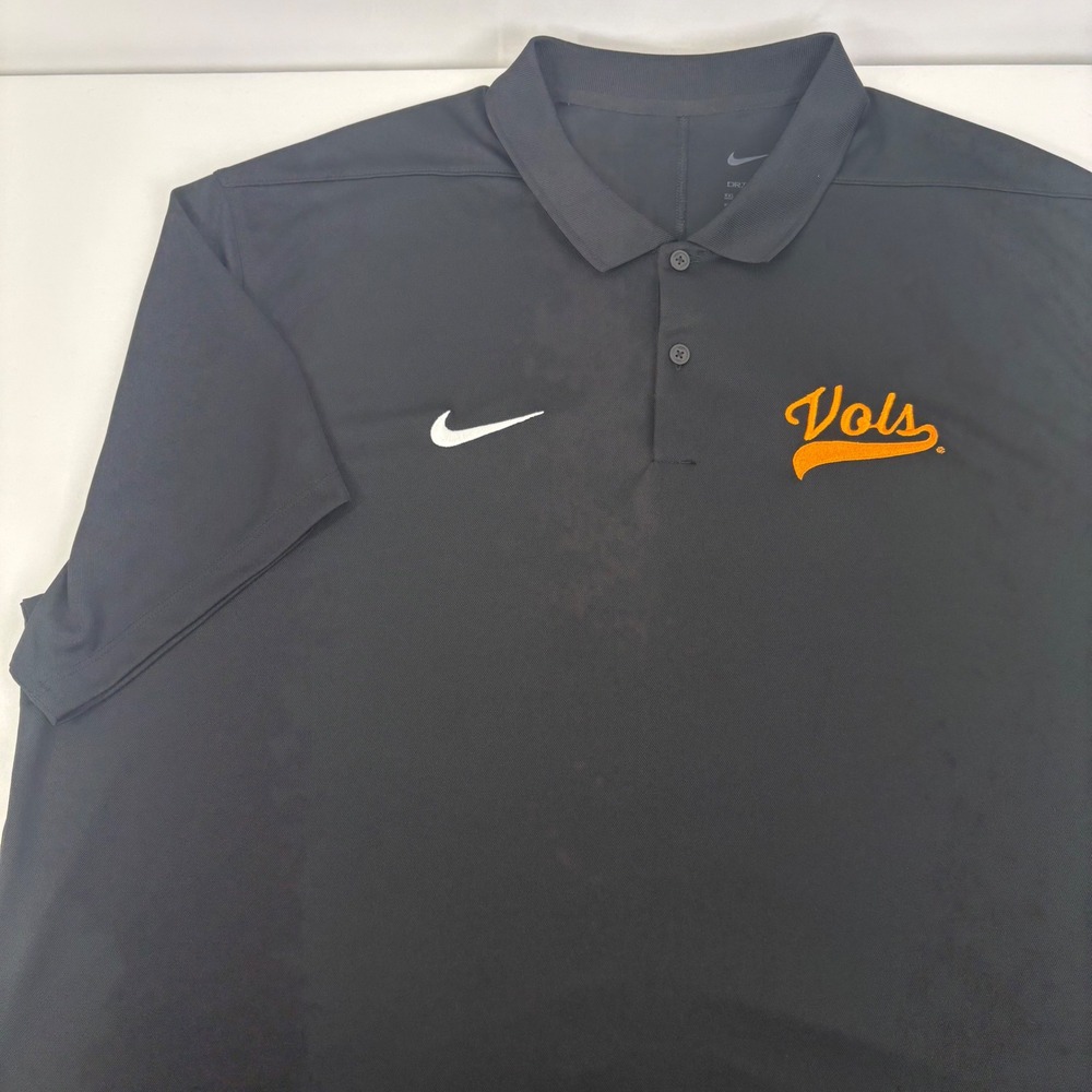 Nike Men's Dri Fit Victory Polo Shirt Tennessee Volunteers Vols Black XXL